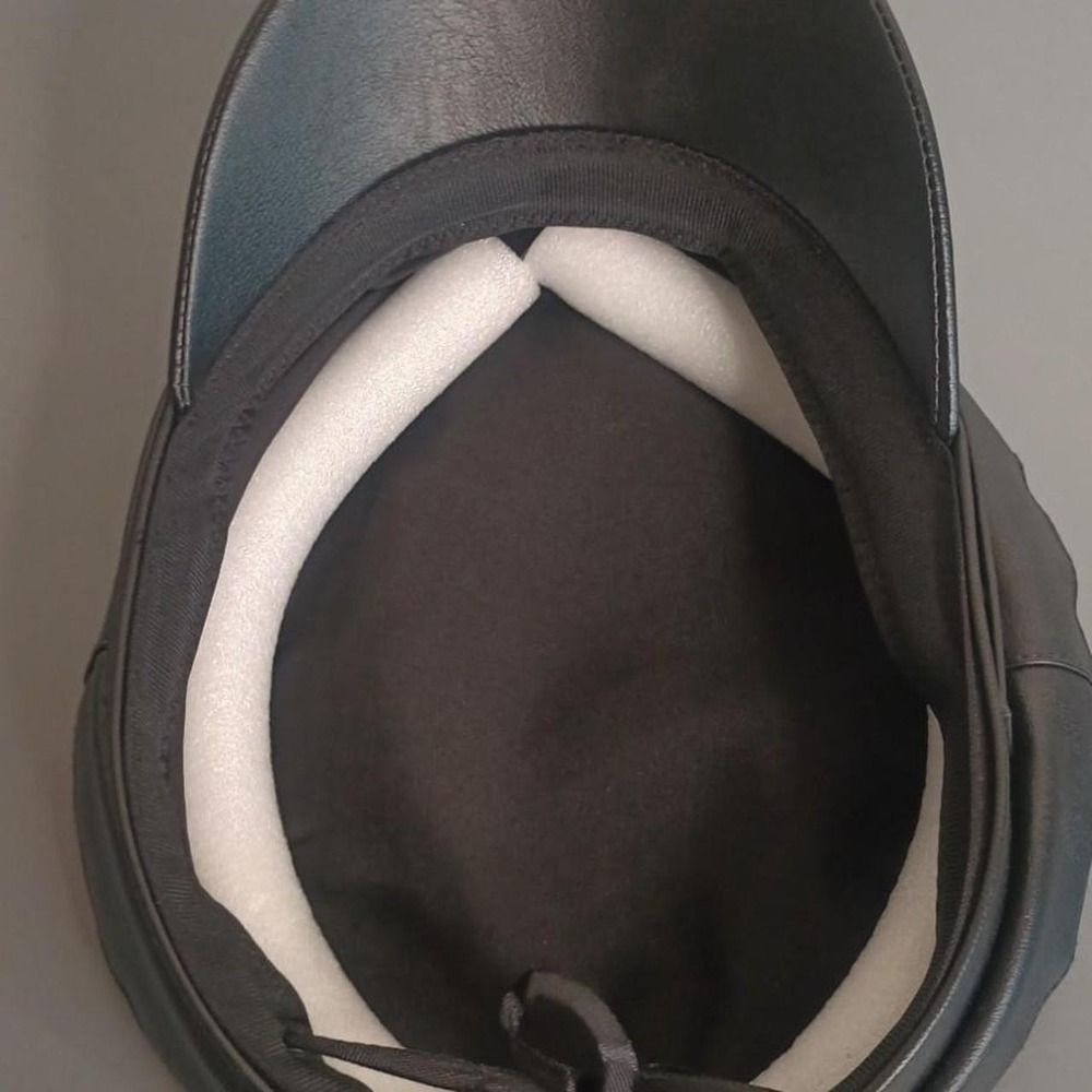 Rare NWT Foxblood Jordan Moto Black Vegan Leather Silver Ring Detail Hat - Picture 6 of 6